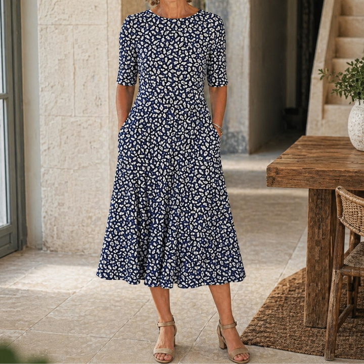 Sarah | Effortless Floral Midi Dress