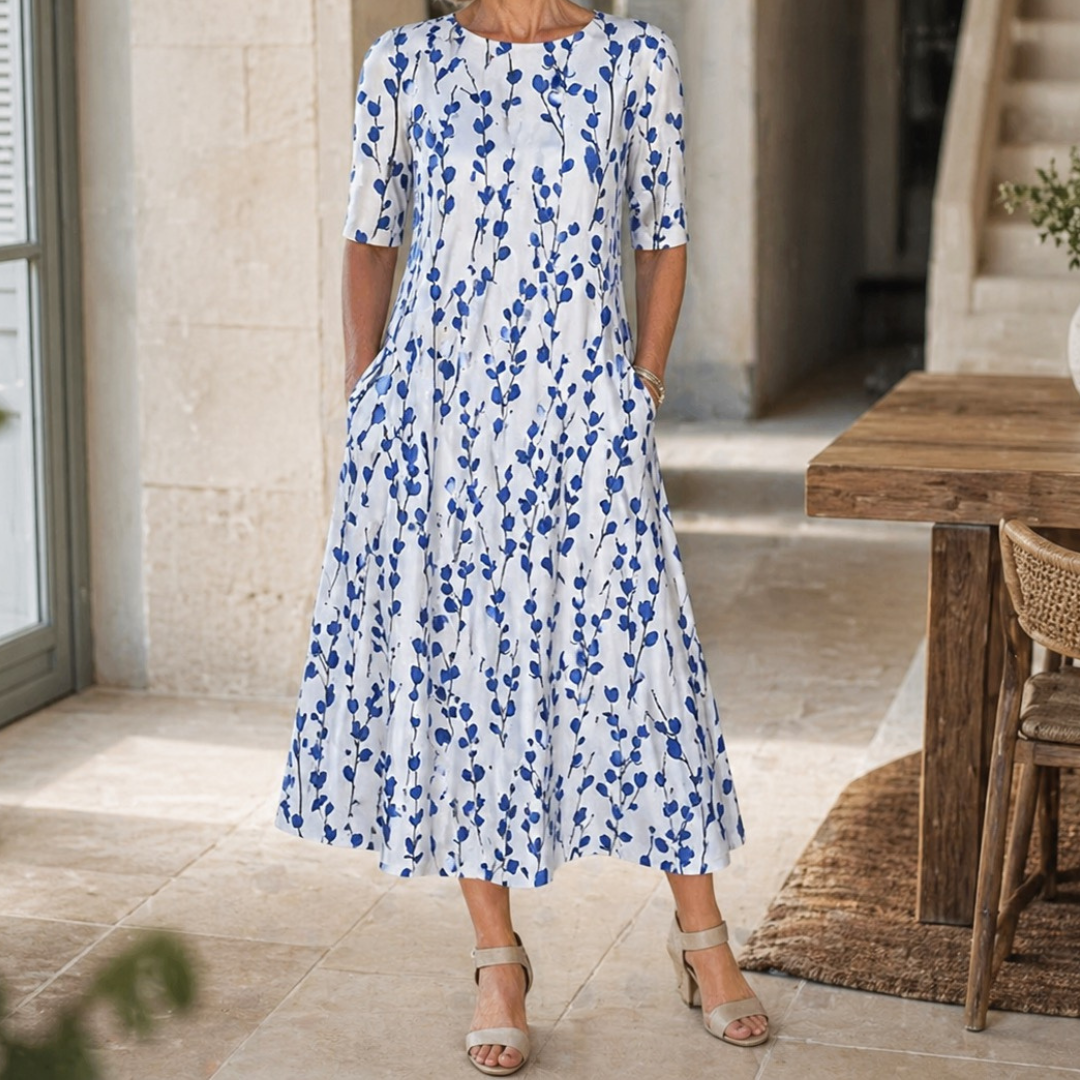Sarah | Effortless Floral Midi Dress