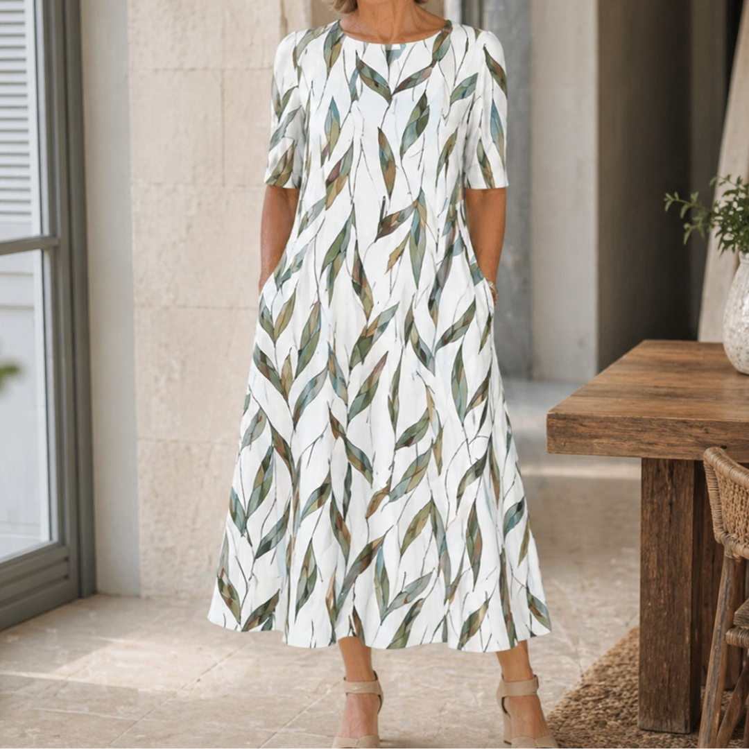 Sarah | Effortless Floral Midi Dress